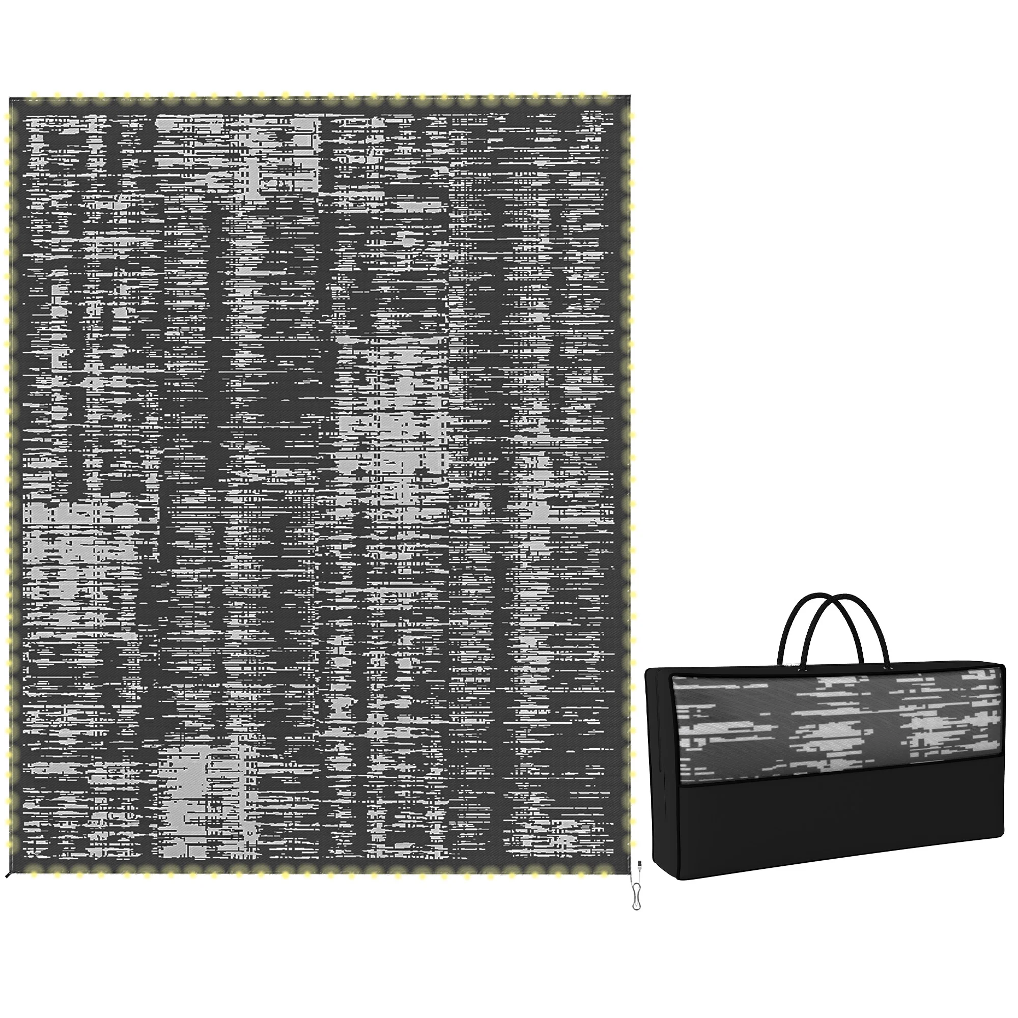Outsunny Outdoor Rug, Double-Sided, 10' X 8', for Beach Use