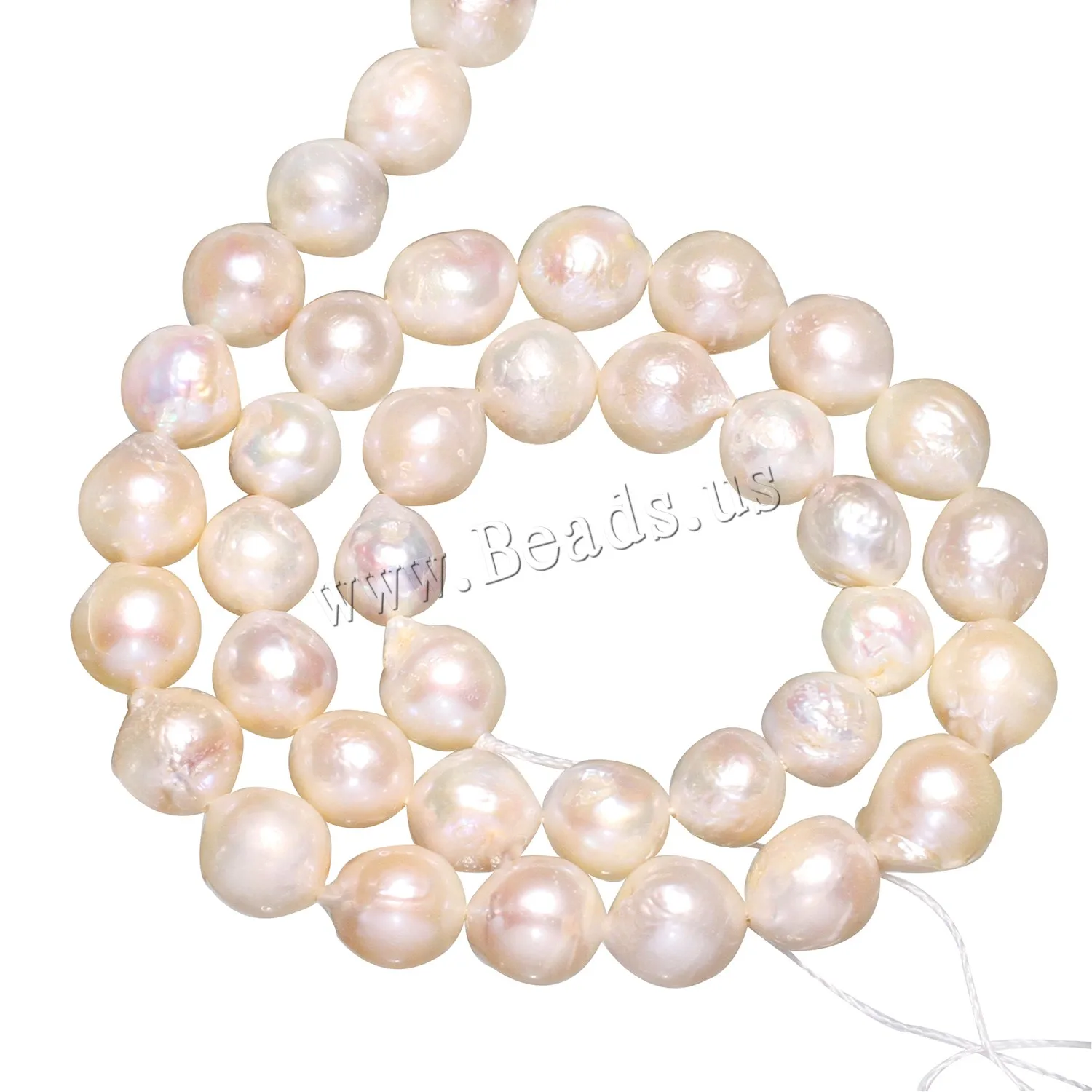 White Natural Freshwater Pearl Cultured Potato Pearl Beads Korea Jewelry 8-9mm Hole:0.8mm Sold Per Approx 15 Inch Strand