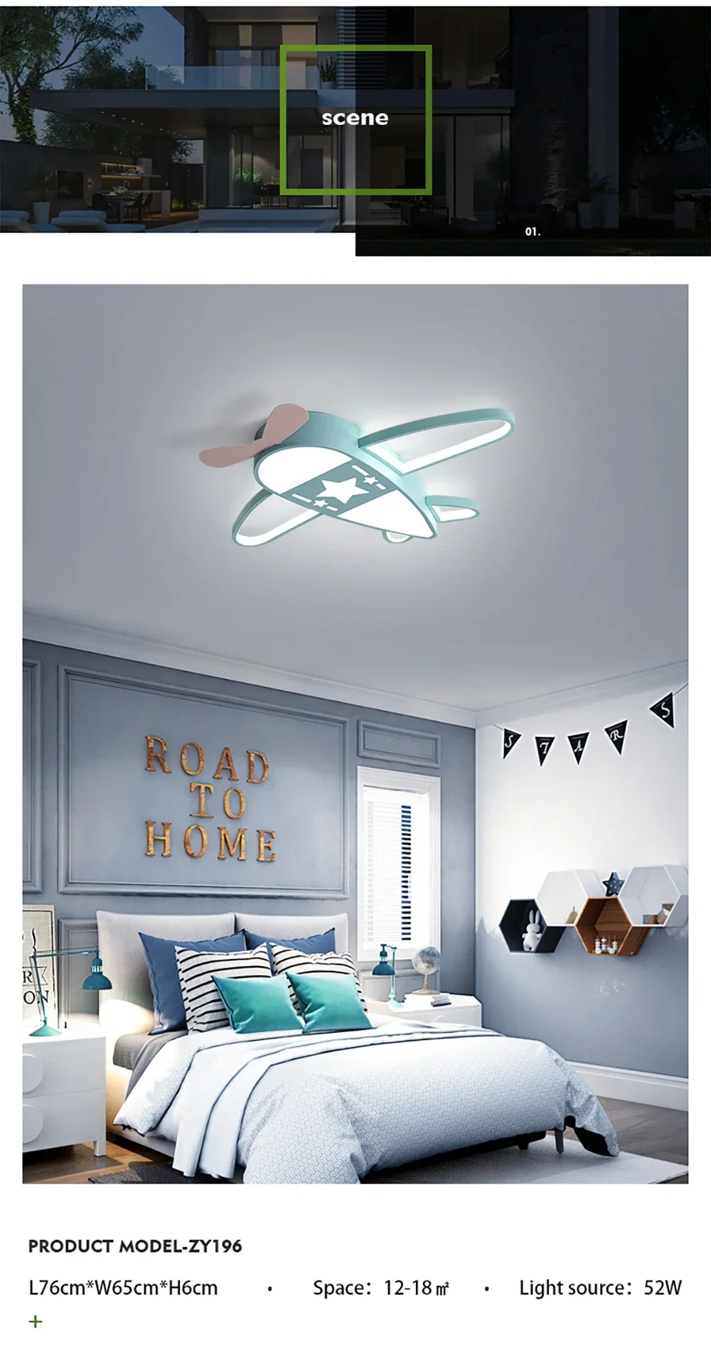 Flugzeug Deckenleuchte Cartoon Kinder Deckenleuchte Kreatives Design Led Weiß Lampe Wohnzimmer Esszimmer Baby Kinderzimmer Zimmer Dekor Lampe – Detail 28