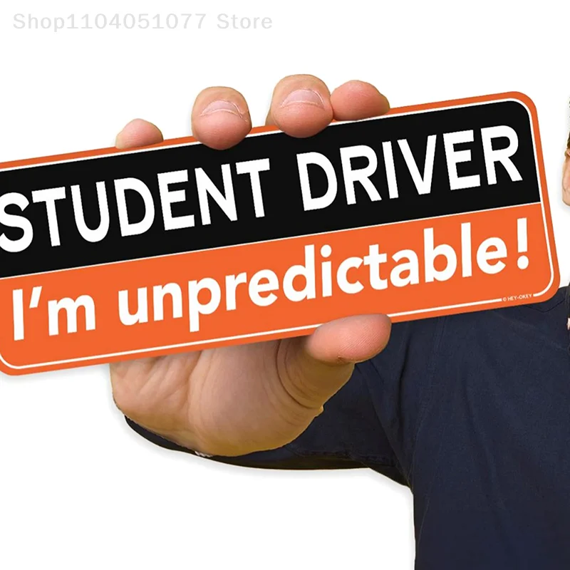 ملصق سائق الطالب المغناطيسي للسيارة يرجى التحلي بالصبر علامات سلامة الطالب Rookie Novice Driver الوفير ملصق مغناطيسي