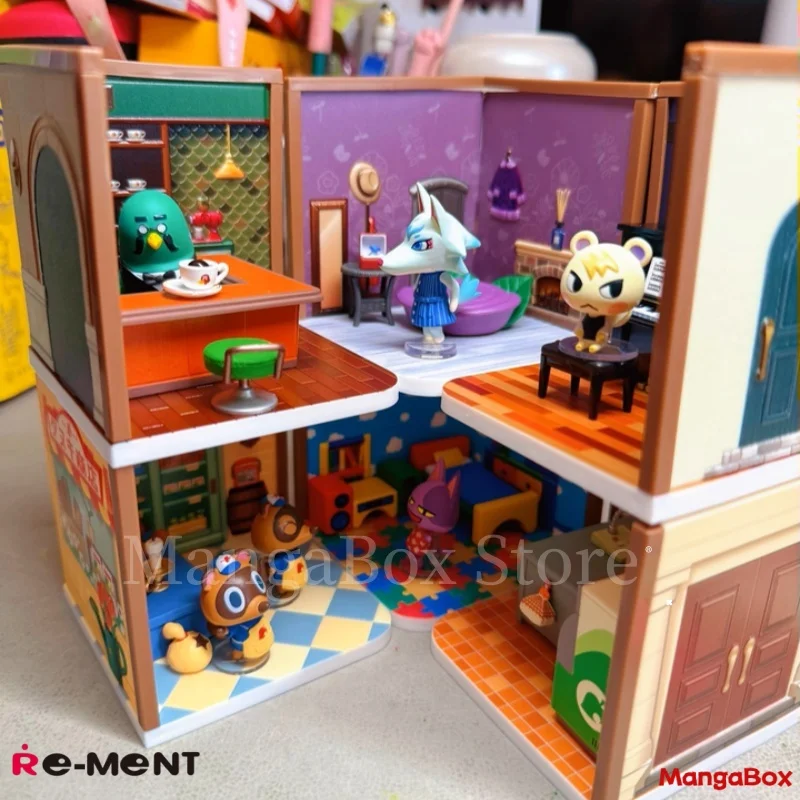 

Re-ment Animal Crossing Миниатюрная комнатная сцена «Счастливый дом» Слепая коробка Модная Коллекционная модель игрушки для энтузиастов