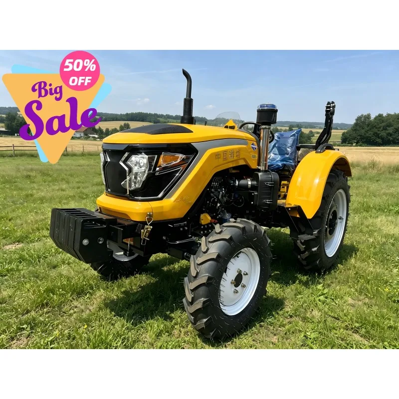50HP 4×4 4WD Compact Mini Tractor, Multifunctional Agricultural Farm Machinery