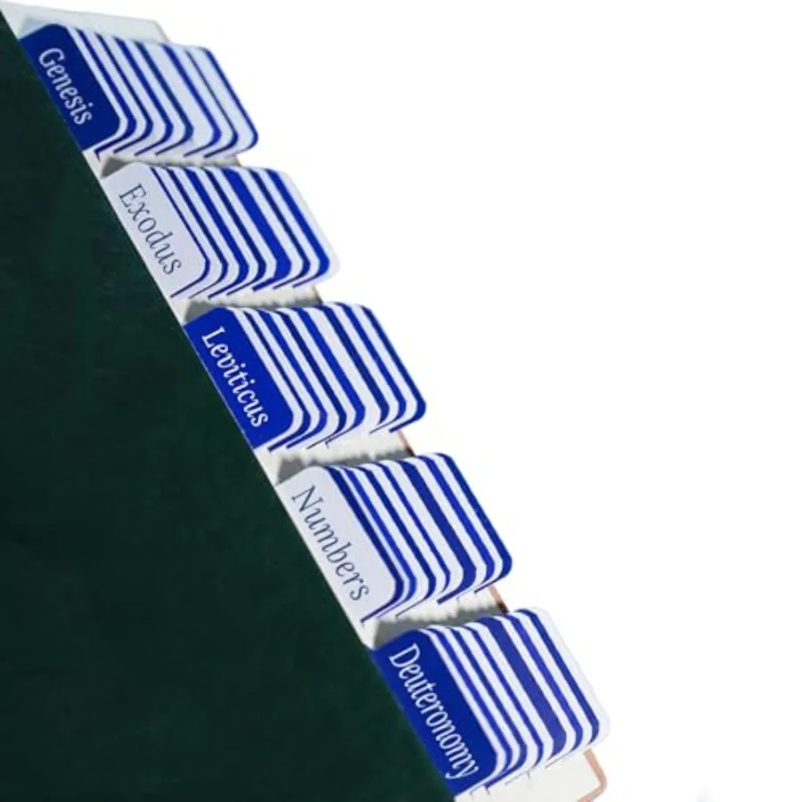 

Bible Tabs for Women/Men/ Blue White Bible Tabs with Large Print Easy to Read Catholic Bible Tabs Old and New Testament Bible J