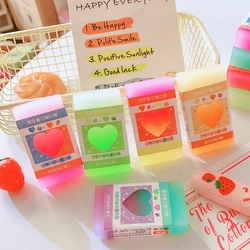 office supplies Students Cool Prizes Kawaii Stationery Cute Rubber School Supplies kit Novelty Lovely heart Eraser for Kids
