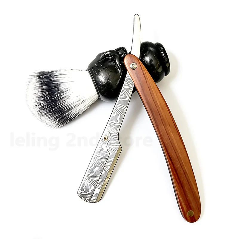 

wood handle blade shaving razors professional barber shaver razor men's replaceable blade shaving razor men gift