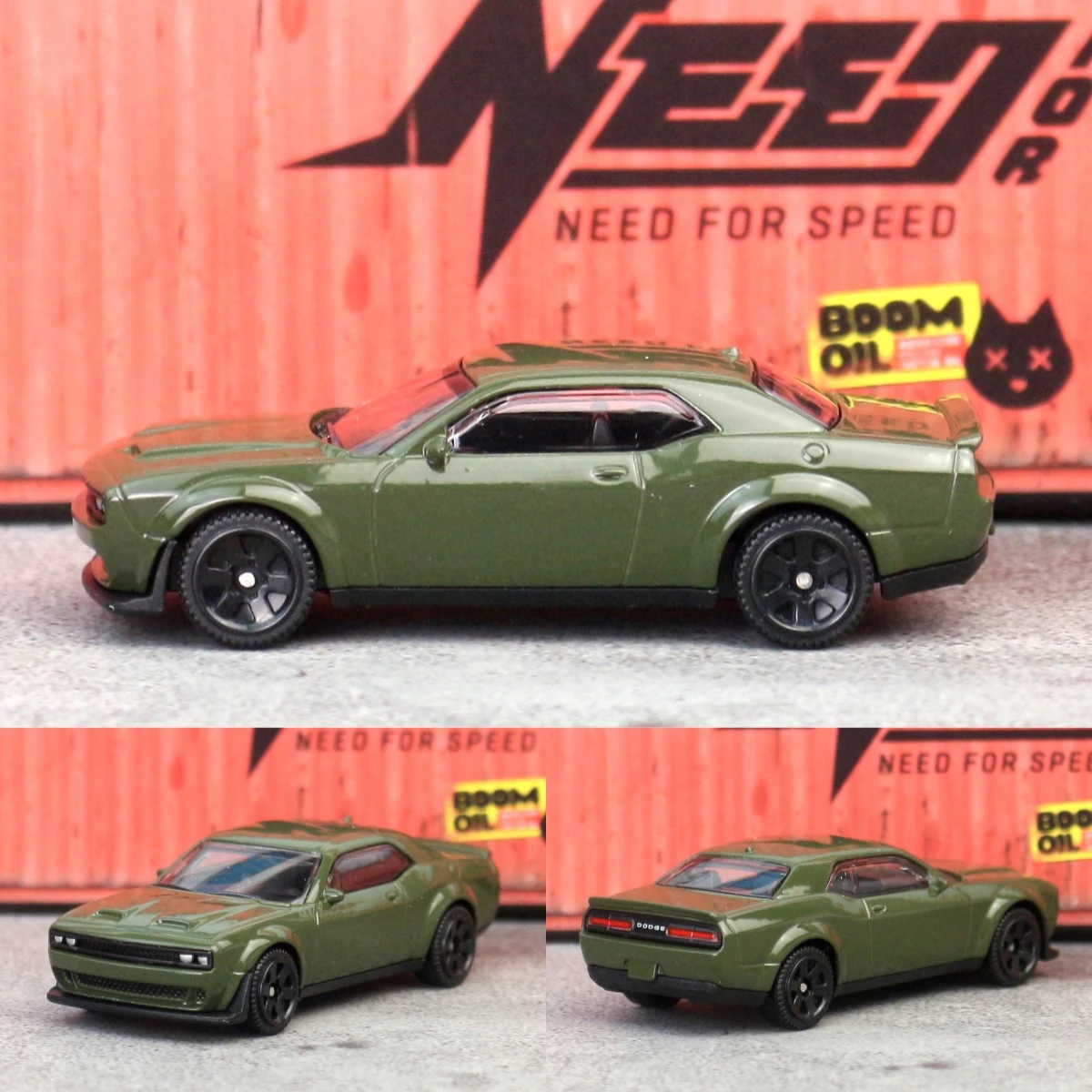 CCA 1/64 Dodge Challenger SRT Spielzeugauto-Modell Druckguss-Legierungsfahrzeug Miniatur mit Freilaufrollen Sammlerstück Geschenk für Kinder Jungen – Detail 5
