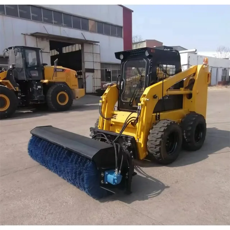 

Factory Price Snow Blower Rotary Brush Broom Snow Cleaner For Excavator Skid Steer Wheel Loader Road Sweeper