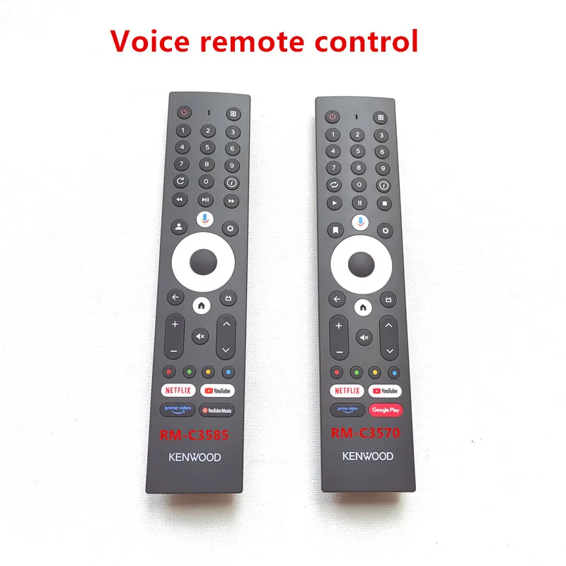Подходит для KENWOOD 43-дюймового смарт-телевизора с голосовым пультом Bluetooth RM-C3570 RM-C3585