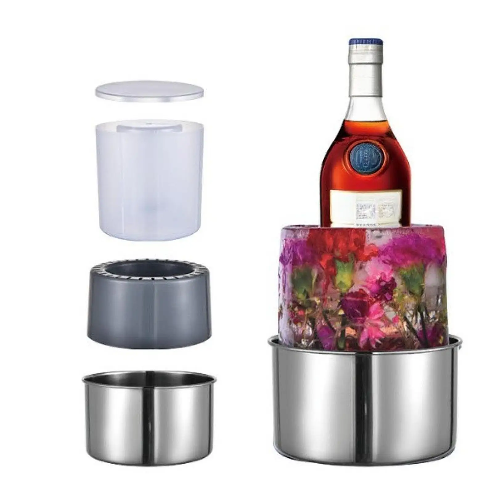 DIY Ice Bucket Stainless Steel Champagne Bucket for Vacation Summer Buffet