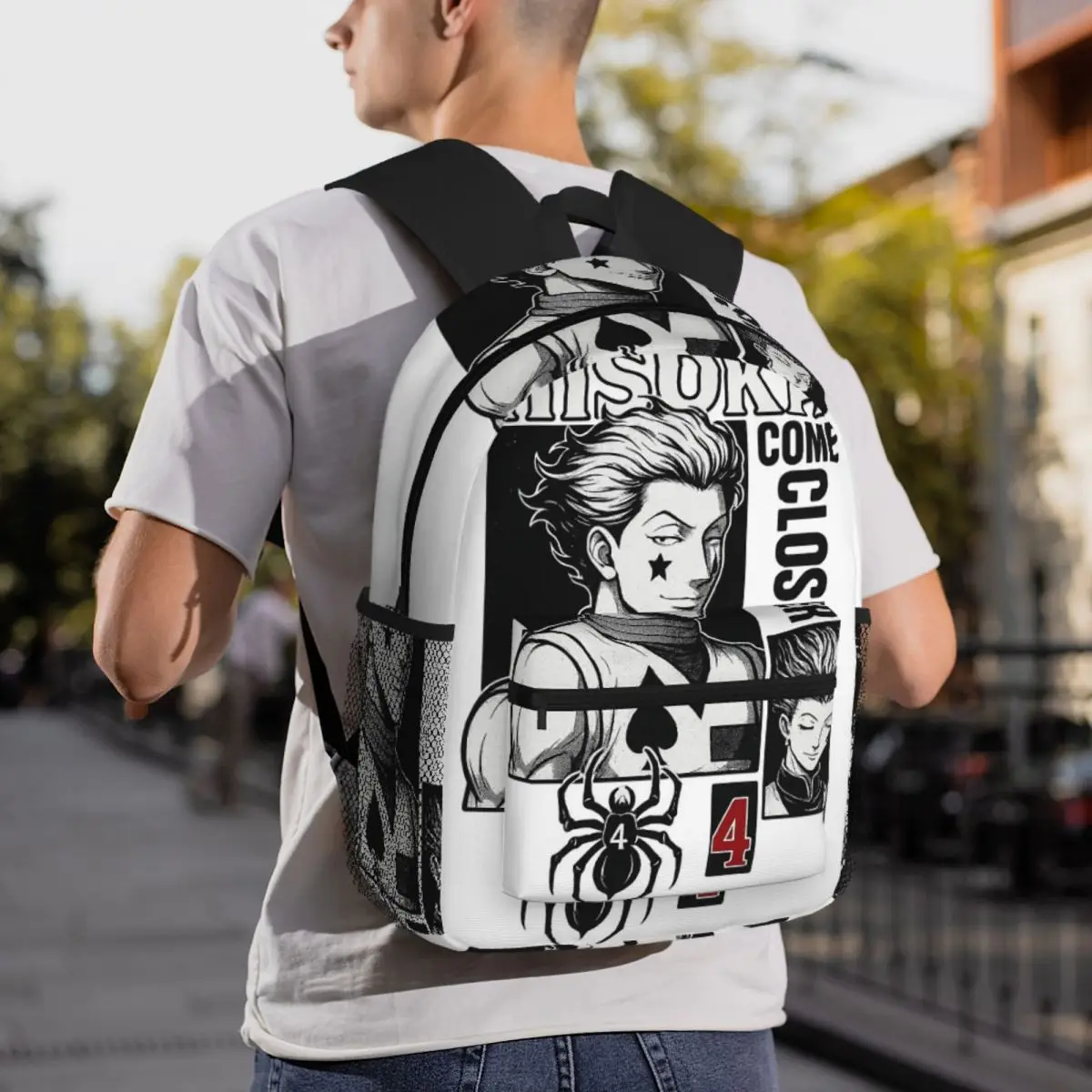 Hisoka Anime Hunter X Hunter Phantom Troupe Chrollo Backpack Student BookBag Kids School Bag Laptop Shoulder Bags for Boys Girls