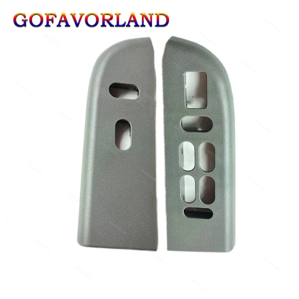 

6L1Z-14525-BA 4L1Z-14524-AAA Front Pair Left Right Window Switch Cover Bazel Plastic Gray For Expedition 2003 2004 2005 2006