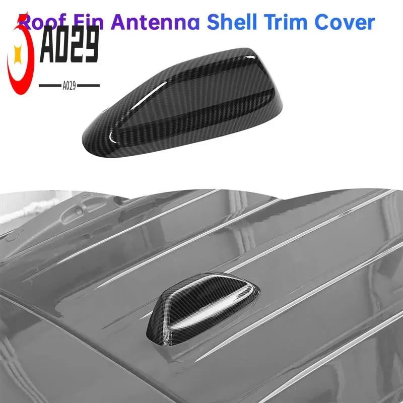 

A029-Car Carbon Fiber Roof Shark Fin Antenna Shell Trim Cover For Dodge Durango14-24 Ram 18-24 Jeep Grand Cherokee 21-24