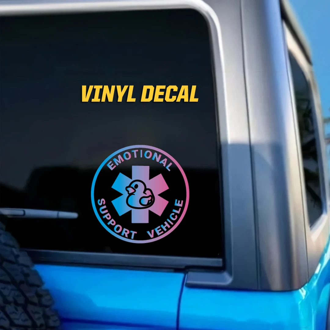 Emotional Support Vehicle Duck Off-road Decal - Vinyl Decal for Your Off-Road Adventures - Sticker for motorcycle decoration
