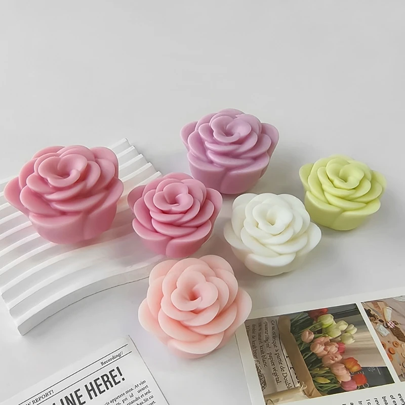 Quality Rose Cake Decorating Silicone Mold Soft and Flexible Rose Silicone Cake Mold Delicate Pastries Crafting Mo