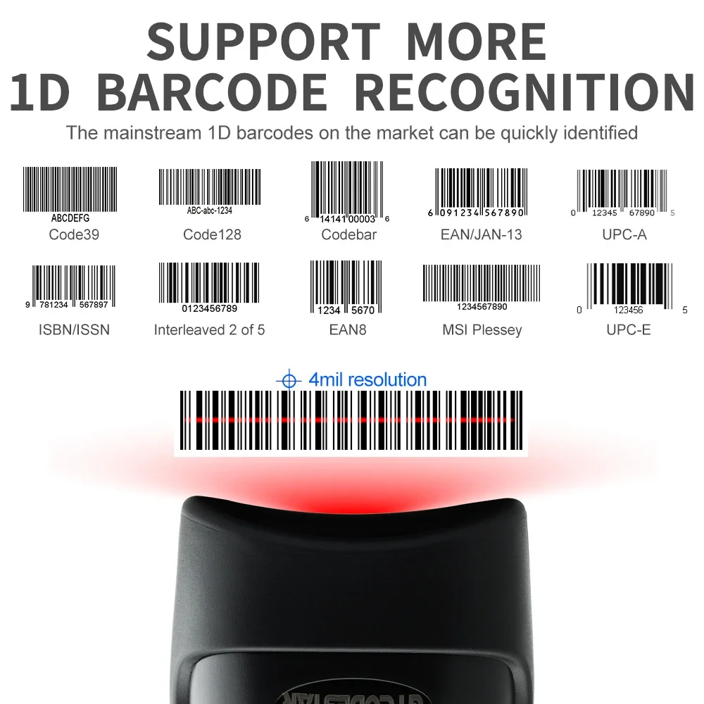 GTCODESTAR X-9200 1D Wried Barcode Reader USB Laser Barcode Scanner Handheld Bar Code Scan Gun for Warehouse bar Code Scanning