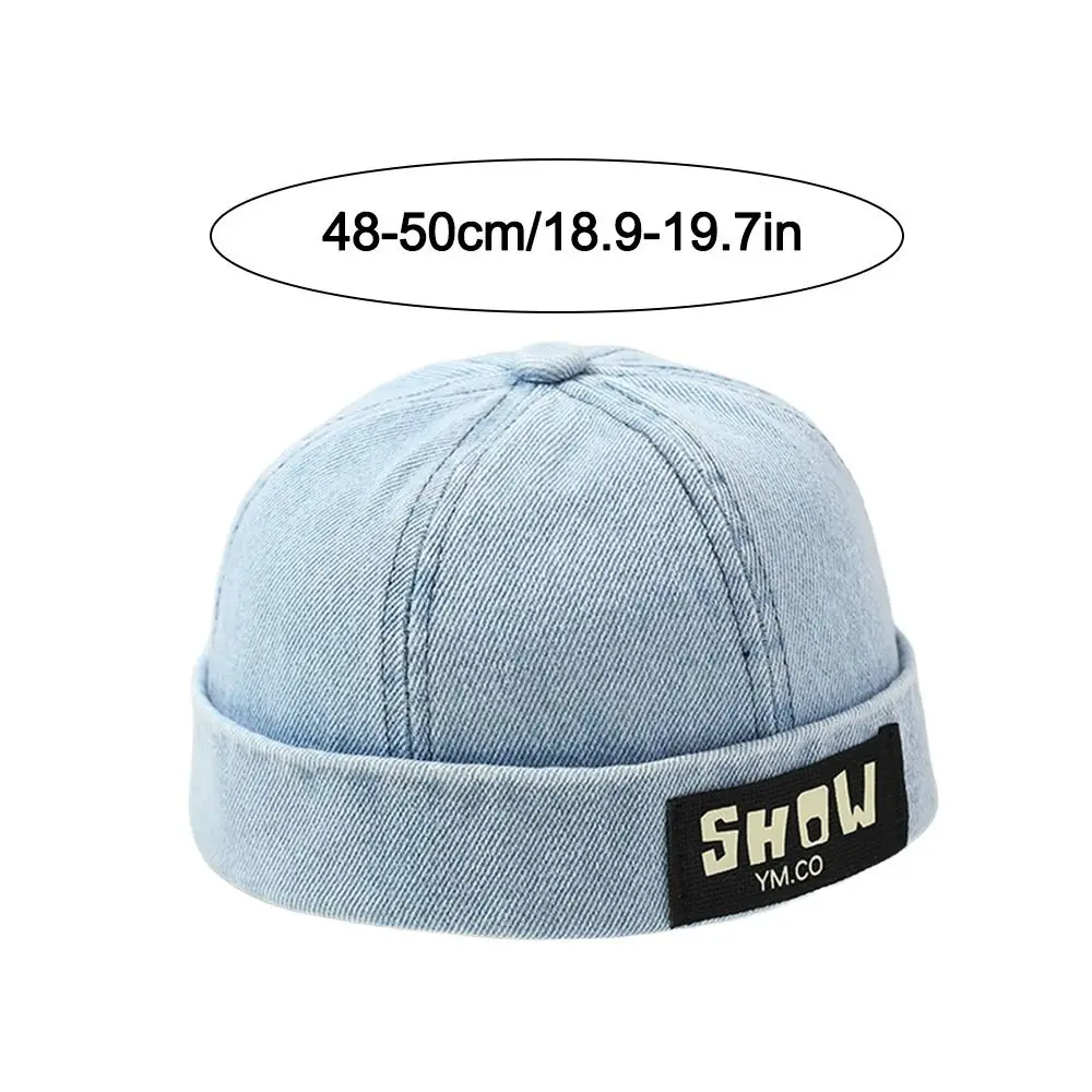 الرجعية غسلها الدنيم الطفل Brimless قبعة رسالة مطرزة قابل للتعديل الاطفال دوكر قبعات البطيخ قبعة 1-3Y الأطفال