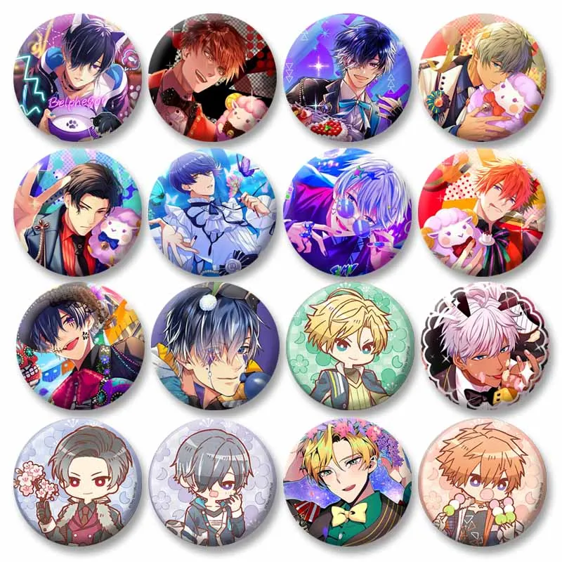 Cute Cartoon Game Obey Me Button Badges Satan Leviathan Asmodeus Brooch Cosplay Jewelry Pins on Backpack Clothes Ornaments Gifts
