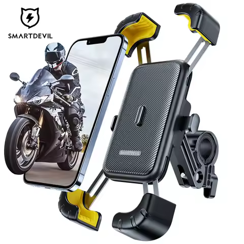 SmartDevil Bike Phone Holder 360&deg; View Universal Bicycle Phone Holder For 4.7-7.2inch Mobile Phone Stand Shockproof Bracket Clip