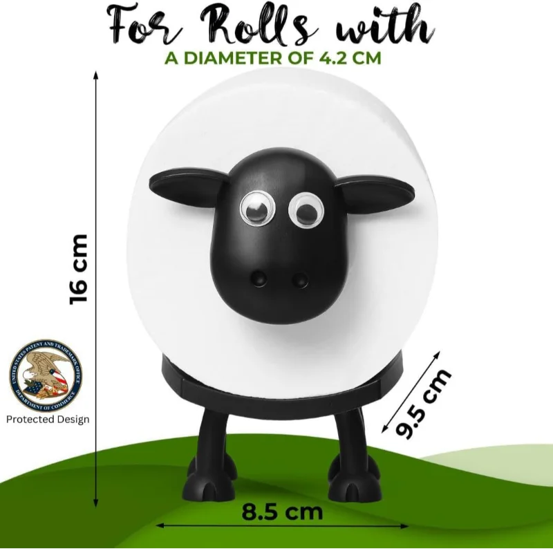 Cute Sheep Dog Shape Toilet Tissue Rack Free Standing Storage Roll Paper Holder Animal Shape Decorative Sheep Tissue Box New