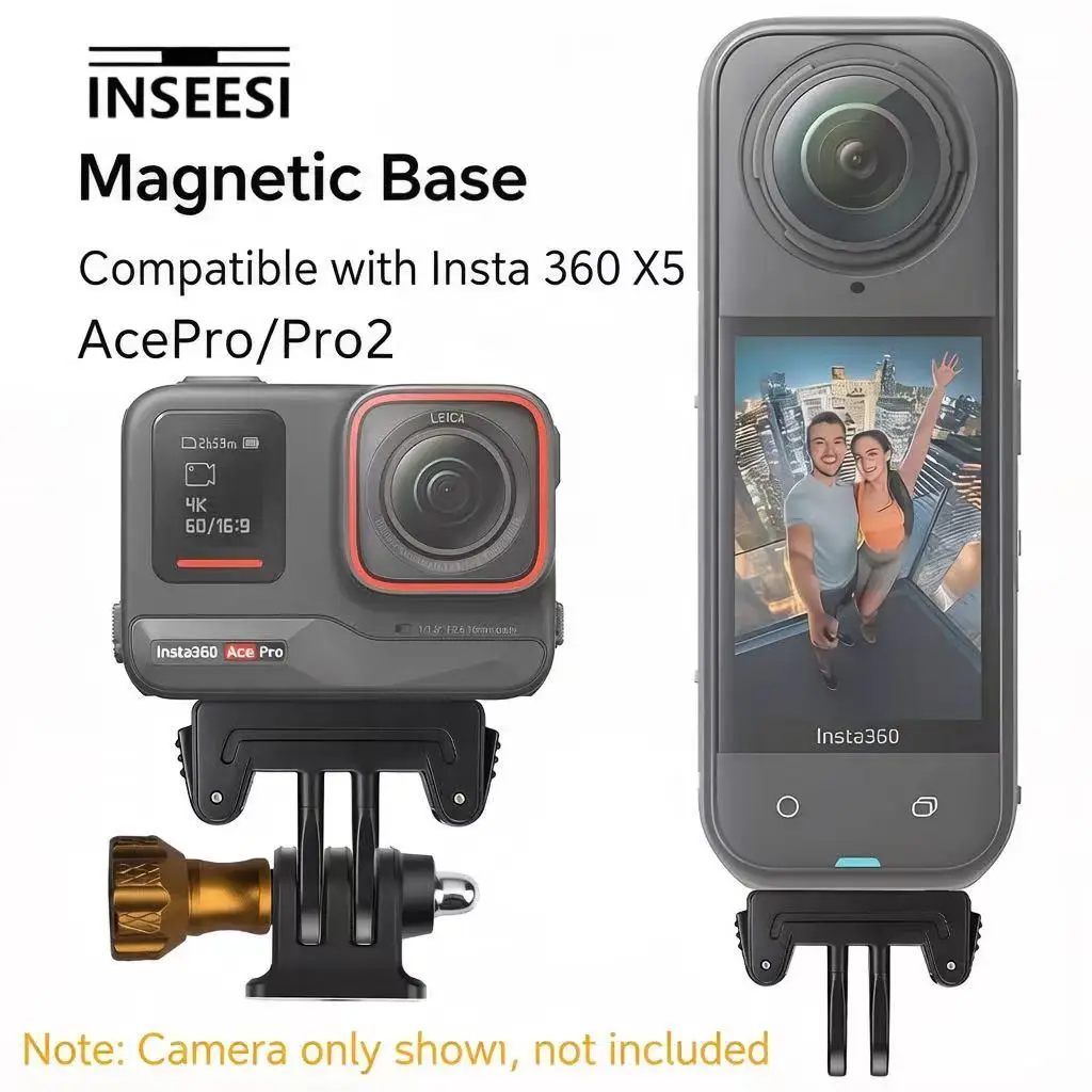 Compatible with Insta360 Ace Pro 2/Ace Pro/X5 magnetic quick-release adapter base accessories