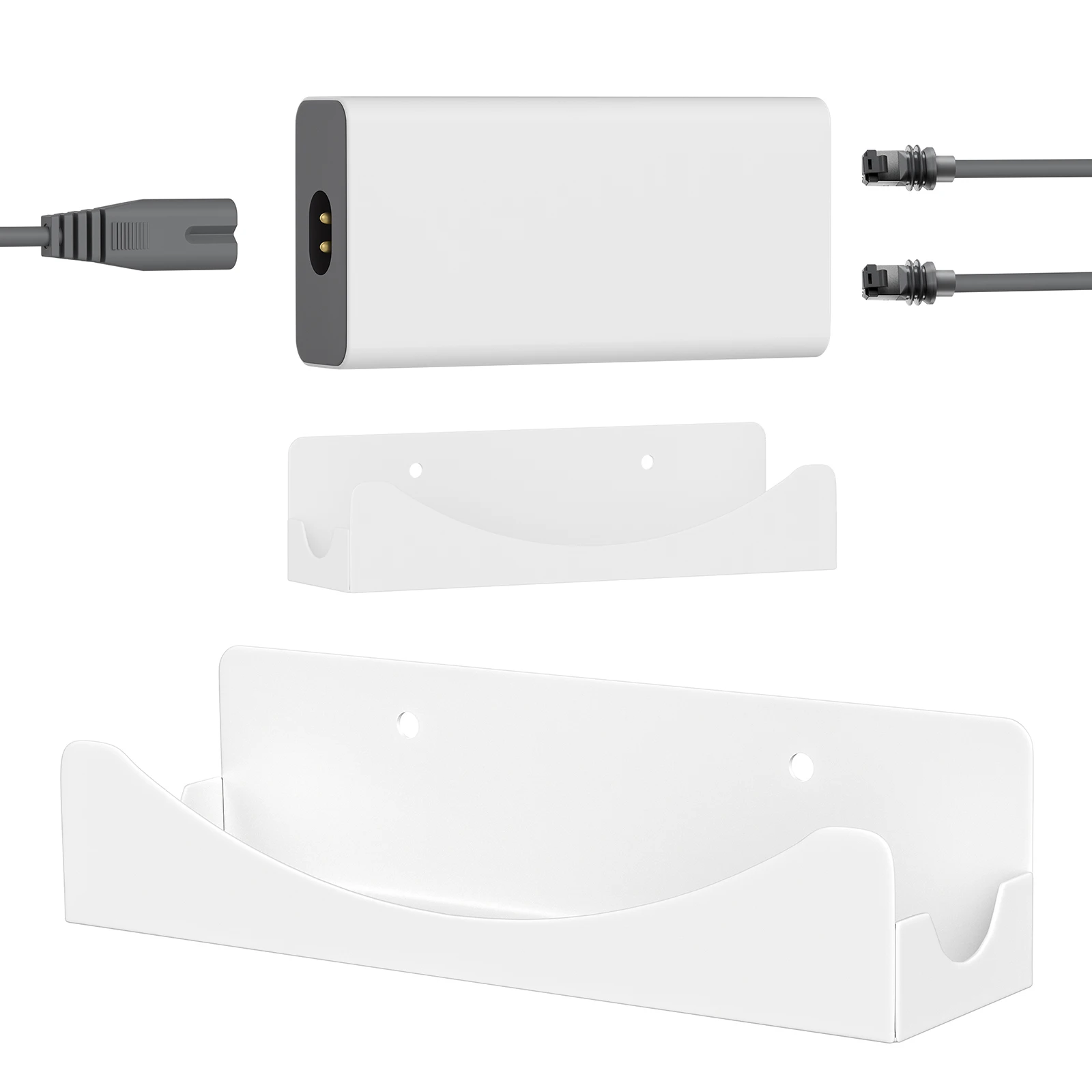 For Starlink V5 Router Mount 2 in 1 Wall Holder Space Saving Mounting Bracket Kit Router and Power Supply Mounting Kit Storage