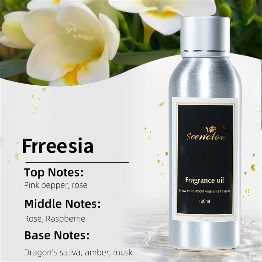 100ML Freesiae Essential Oils Diffuser Supplements Air Purifier Scent Oil Air Freshener Luxury Perfume Oil For Home Office Hotel