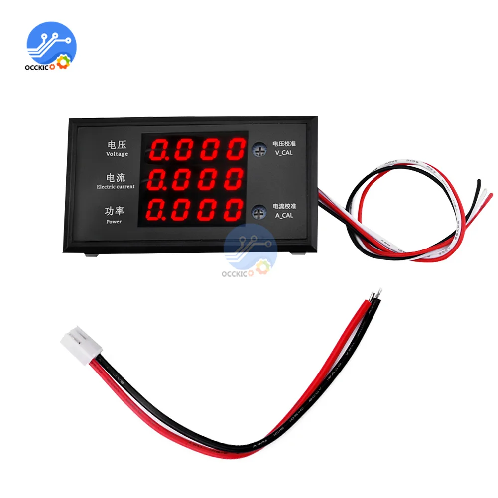 DC8-12V 10A Digital Tube Display 4 Bit High Precision Voltage And Current Power Meter Measuring Range: DC 0-500V 0-999W