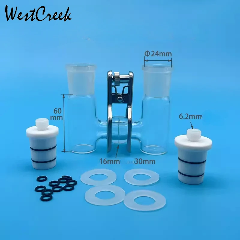 

WESTCREEK H-Type Sealed Electrolytic Cells Interchangeable Membrane Electrolytic Cells Frosted Mouth Sealed Electrolytic Cells