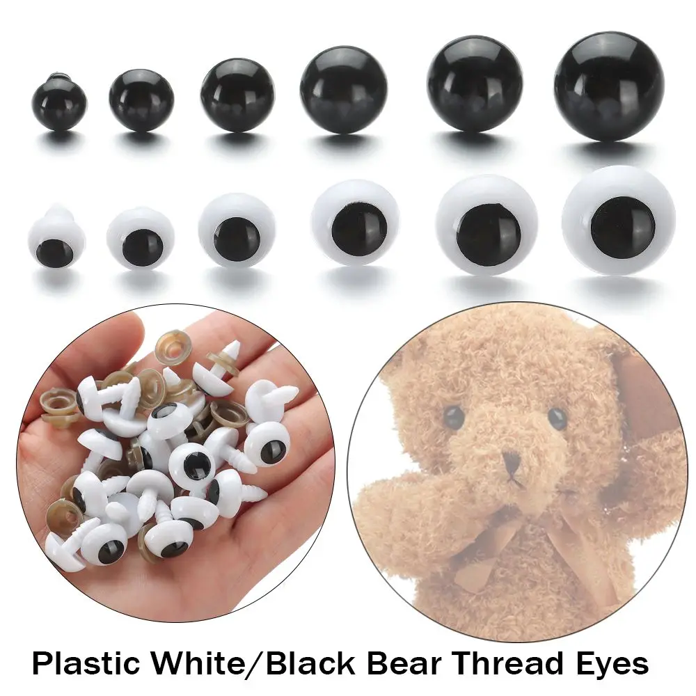 20pcs/10pairs 10/12/14/16/18/20mm For BJD Doll DIY Accessories Safety Animal Toy Eyeball Plastic Eyes Doll Making Crafts