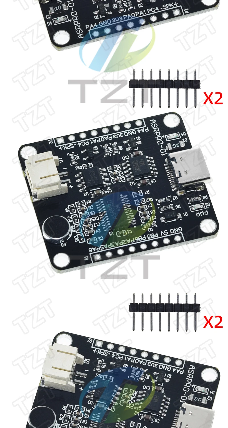 TZT 1/2/5 Stück ASR-PRO Sprachintelligentes Spracherkennungs-Steuermodul AI Offline-Erkennungs-Entwicklungsboard Benutzerdefinierte Bedingungen – Detail 7