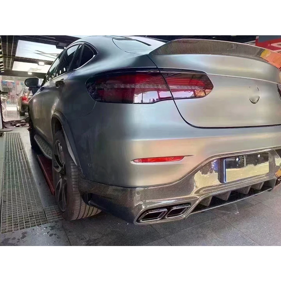 For Mercedes Benz GLC Class coupe W253 2020-2023 Carbon Fiber Car Rear Bumper Diffuser Splitters Spoiler Back lip body kit - Image 4