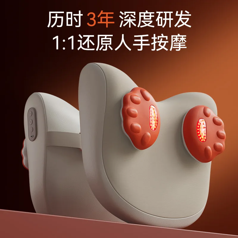 الخصر الخلفي الكتف مدلك التلقائي بالكامل العجن الرقبة شبه منحرف وسادة متعددة الوظائف