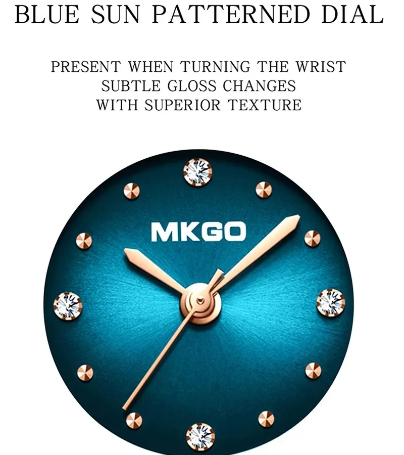 UTHAI L36 Повседневные и модные женские часы, водонепроницаемые кварцевые часы с синим кристаллом и бриллиантами, браслет, женские часы