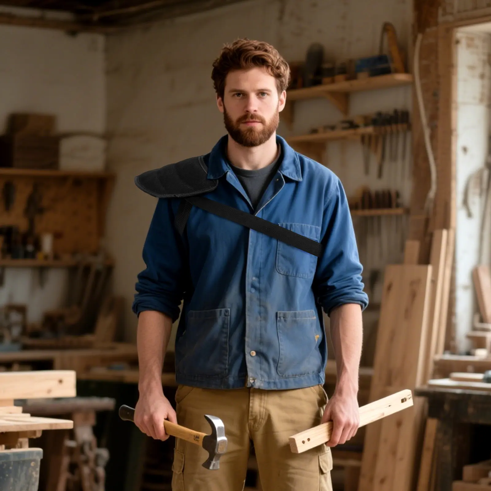 

Thickened Canvas Shoulder Pad Wear Resistant Sturdy Shoulder Protector for Farms Construction Sites Warehouses Comfortable