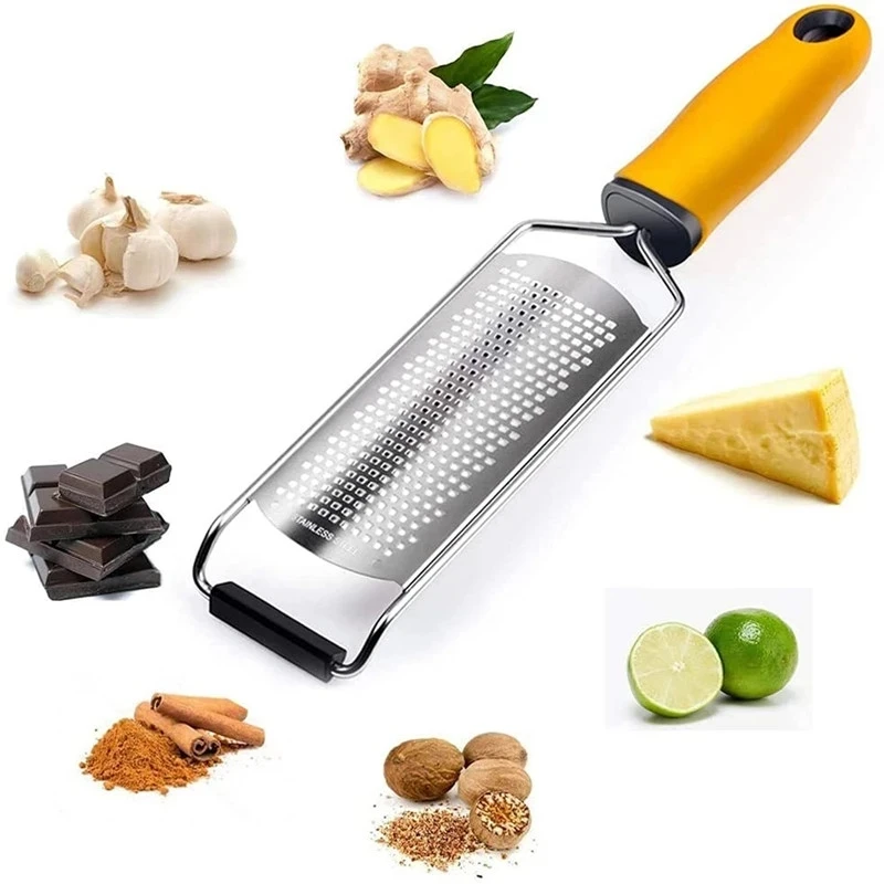 304 Stainless Steel Cheese Grater, Lemon Grater, Kitchen Gadget, New, 2023