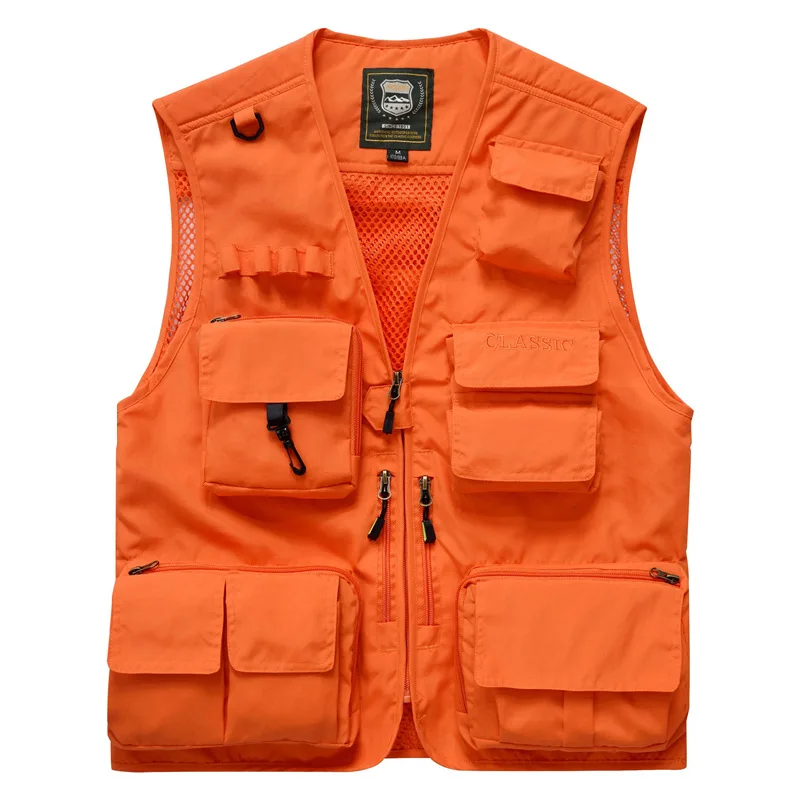 Men's Summer Leisure Outdoor Detachable Multifunctional Journalist Travel Photography Quick Drying Fishing Vest