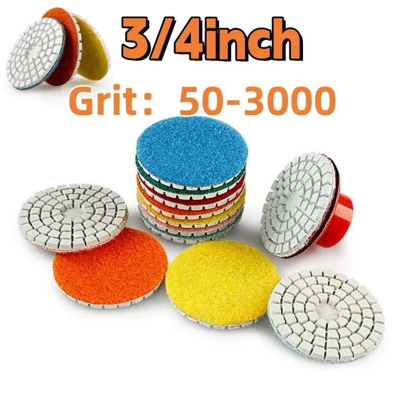 

Polishing Pads 3/4inch Diamond Flexible Sanding Grinding Disc Water Grinding Disc for Sanding Granite Marble Glass Abrasive Tool