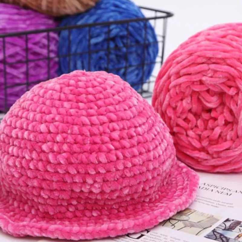 

100g /1PC Chenille Velvet Yarn Knitting Wool Thick Warm Crochet Yarns Cotton Baby Wool DIY Hand-Knitted Sweater Crocheting