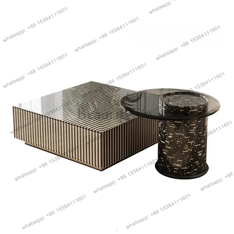 

French retro drawer coffee table small apartment living room home coffee table