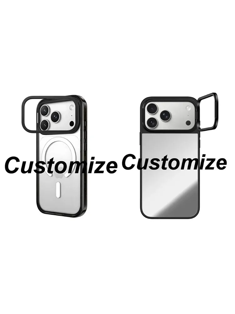 Niestandardowe etui z pierścieniowym uchwytem i lusterkiem, magnetyczne etui na telefon do iPhone 13 14 15 16 17 18 Pro Max, etui na iPhone 18Pro — zdjęcie produktu 2