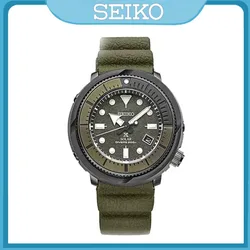 SEIKO Men's Watch PROSPEX Automatic Mechanical Luminous Circular Dial Sports Can Diving Watch Silicone Strap SNE537 Wristcatches