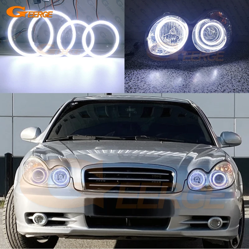 

For Hyundai Sonata EF-B 2002 2003 2004 2005 Day Light Excellent Ultra Bright COB Led Angel Eyes Kit Halo Rings