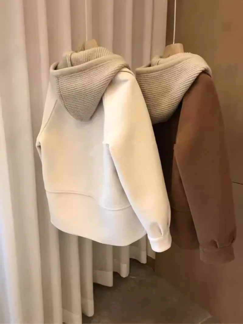 Tweed Jacket High Quality Womens Fall Hooded Outdoor Rainproof Morning Commuting Students Campus School Daily Life Recreation OL