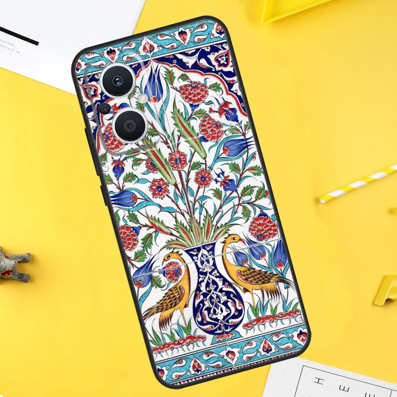 Ancient Floral Tiles Case For OPPO Find X5 X6 Pro X2 Lite X3 Neo OPPO Reno 8T 10 5Z 2Z 4Z 4 5 6 7 8 Lite Coque