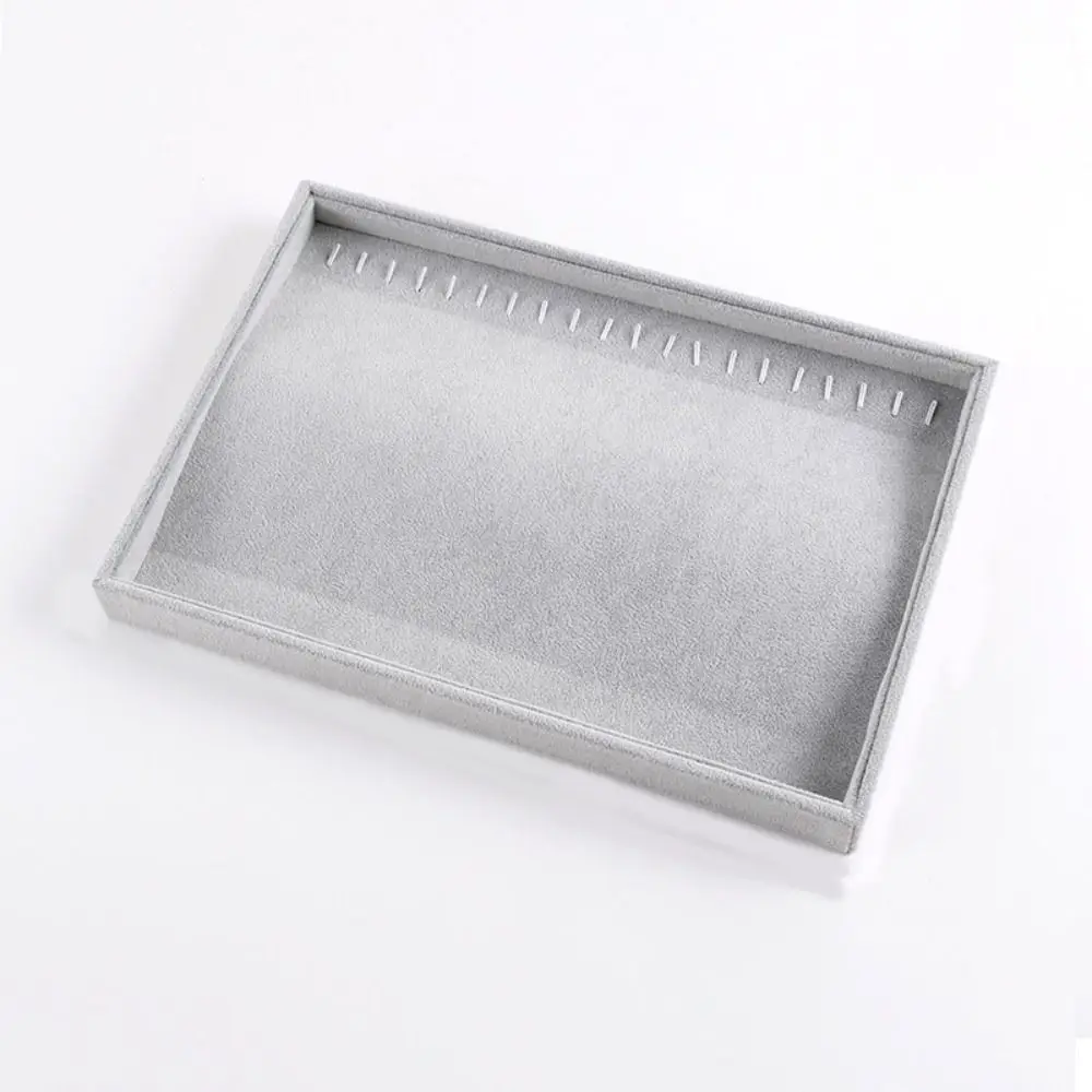 Large Capacity Velvet Jewelry Tray Bracelets Necklaces Jewelry Storage Box Case Fashion Rings Earrings Plate Jewelry Storage