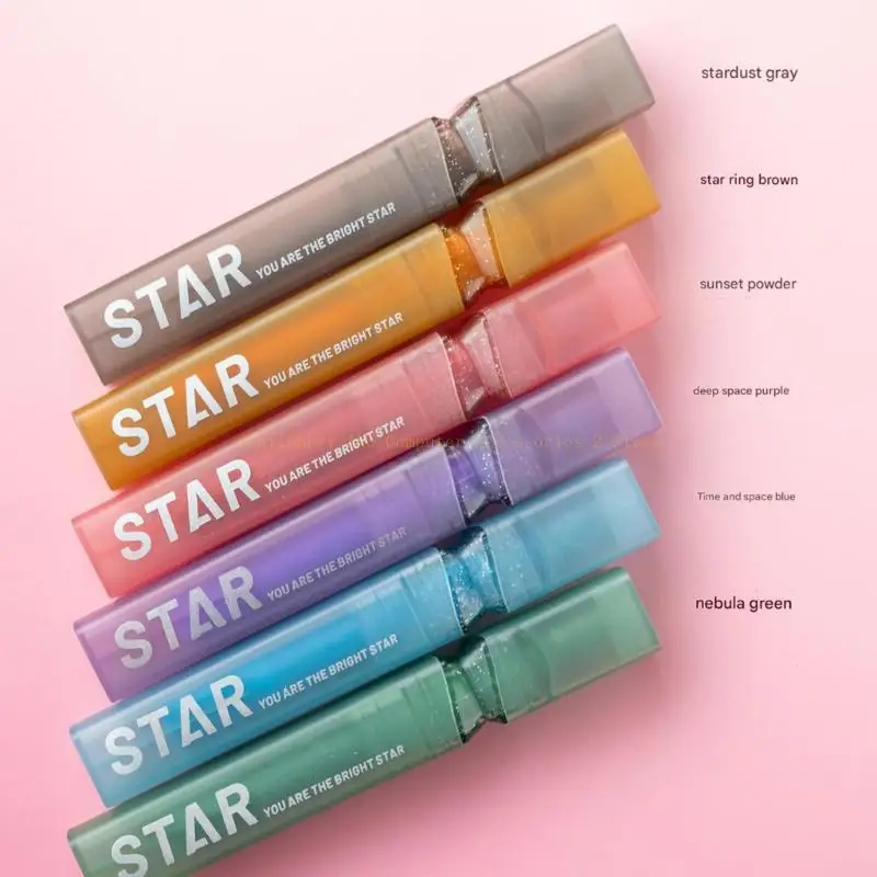 6 Color Smooth Writing Highlighters Eye Comfort Student Office Organization Tool