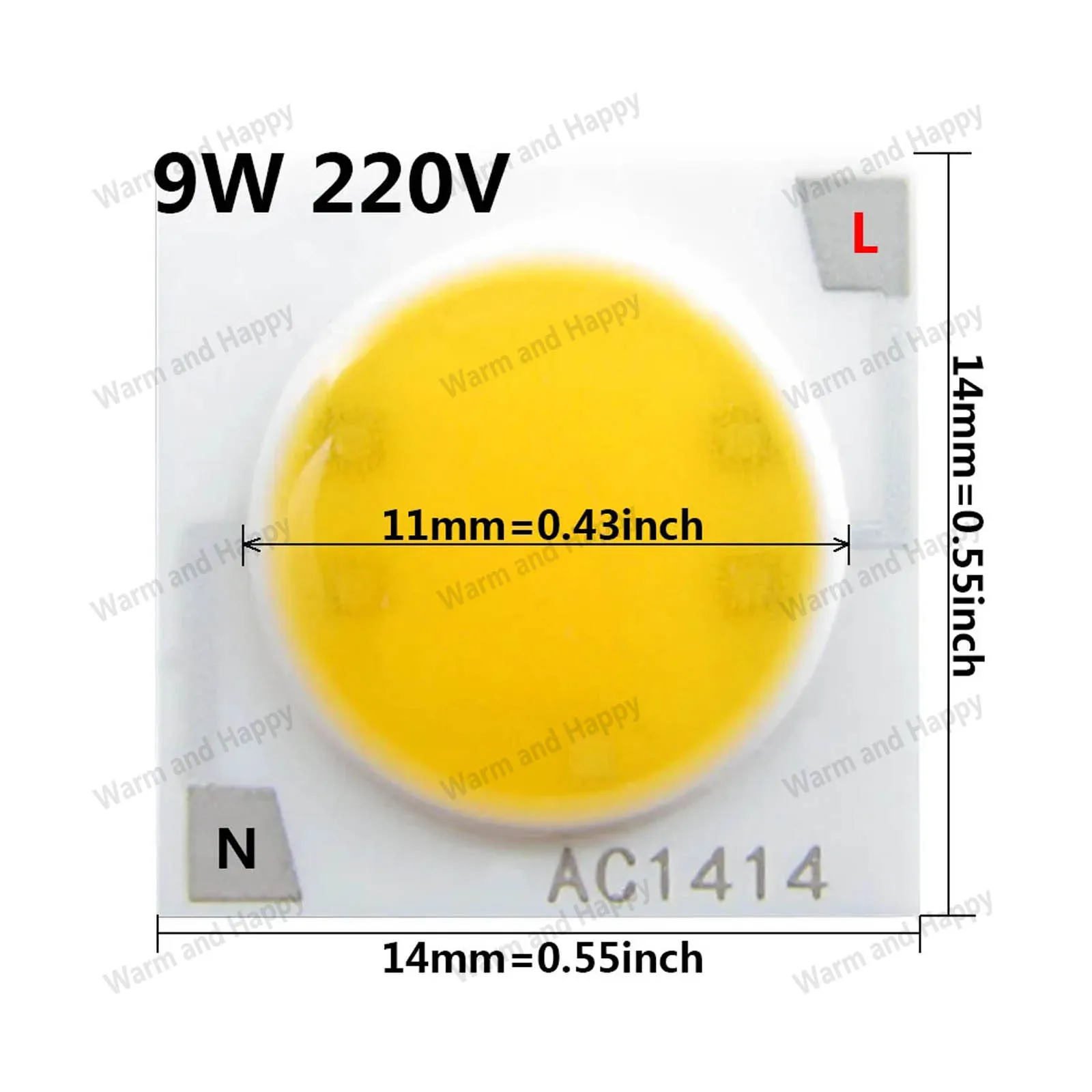 Base in ceramica LED COB Chip Bulb 3W 5W 7W 9W 12W 15W 20W 30W 50W AC220V Smart IC diodo per proiettore faretto da incasso LED fai da te