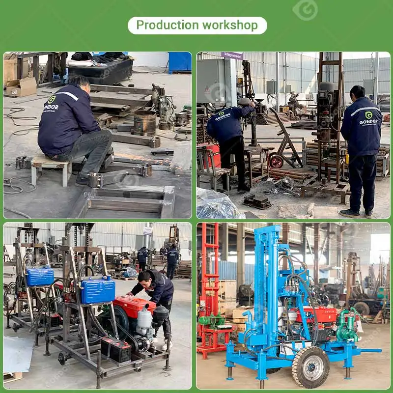 Portable water well drilling rig Machine 22HP 25hp Petrol Diesel Mini Rotary Drilling Rigs150M 100M Mini Borehole Drilling Rig