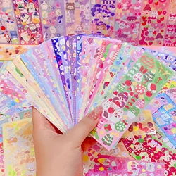 Kawaii el kitabı çıkartmalar karikatür kolaj lazer öğrenci DIY dekoratif Scrapbooking dergiler kırtasiye geri okul malzemeleri