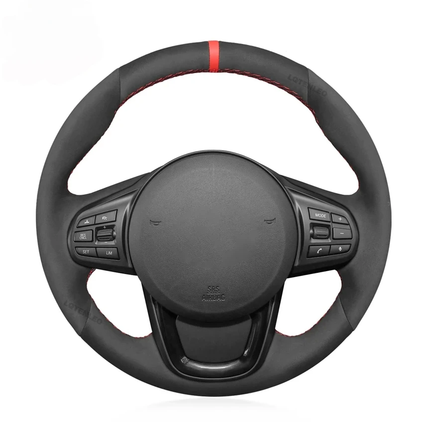 

Black Faux Suede Hand-stitched No-slip Car Steering Wheel Cover Braid For Toyota Supra GR Supra 2019 2020 2021 2022 2023 2024